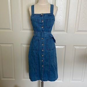 Mumu Blue Denim Jumper Dress